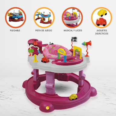 ANDADOR SALTARÍN 5 EN 1 PARA BEBÉS CARRUSEL PINK