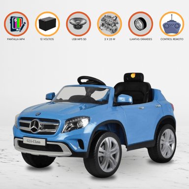 CARRO A BATERÍA MERCEDES BENZ LICENCIADO PARA NIÑOS «GLA CLASS» LIGHT BLUE - 1
