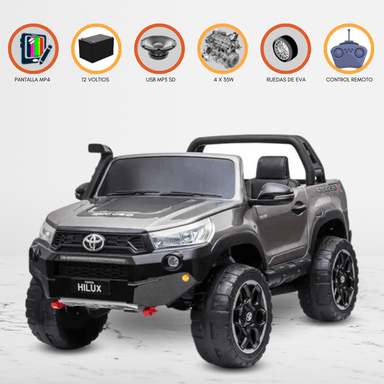 CAMIONETA A BATERÍA TOYOTA LICENCIADO PARA NIÑOS «HILUX» GRAY - 1