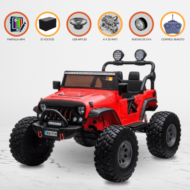 CARRO A BATERÍA JHAMSITO 4X4 PARA NIÑOS «WRANGLER» RED - 1