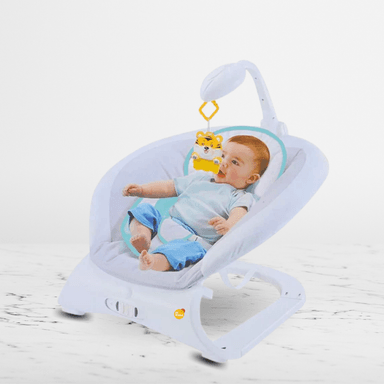 SILLA MECEDORA MUSICAL BAUNCER PARA BEBÉS «3D» LIGHT BLUE - 2