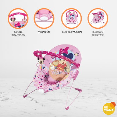BAUNCER DISNEY VIBRADOR BEBÉS MOUSE MINNIE 50 CM