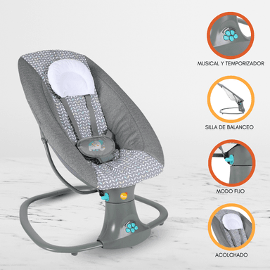 SILLA NIDO INFANTI BEBÉS 3 EN 1 GRAY DELUXE 50 CM