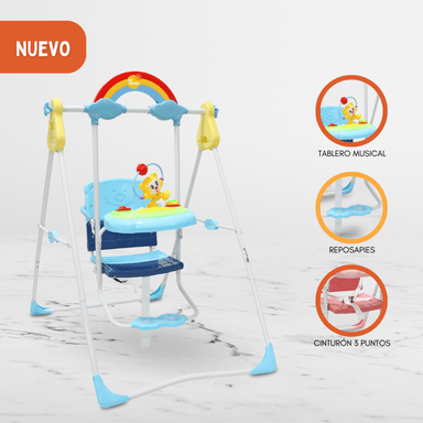 COLUMPIO EBABY PLEGABLE BEBÉS LIGTH BLUE RAINBOW 50 CM