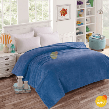 MANTA ANTIALÉRGICA CASATEX 2 PLAZAS AZUL ACERO PELUCHE