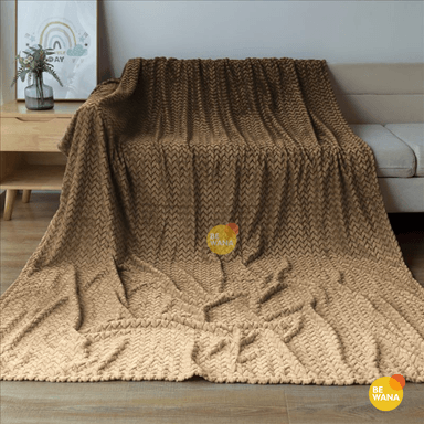 MANTA CASATEX QUEEN JACQUARD BEIGE ANTIALÉRGICA ALTO RELIEVE ESPIGA