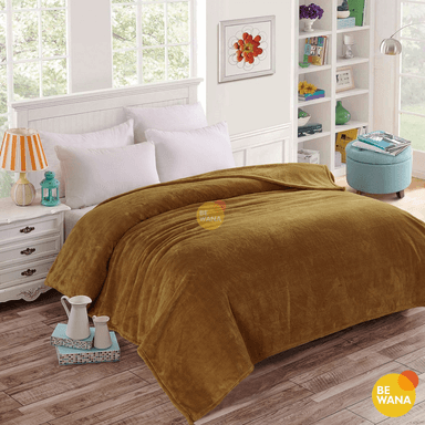 MANTA ANTIALÉRGICA CASATEX 2 PLAZAS OCRE PELUCHE