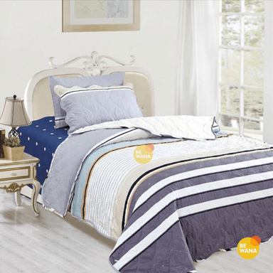 EDREDÓN CASATEX 1.5 PLAZAS CELESTE TELA HIPOALERGÉNICO CON CARNERO + SET SÁBANAS