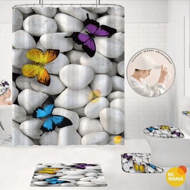 JUEGO BAÑO CASATEX 7 PIEZAS GRIS CLARO LUJOSO DECORATIVO