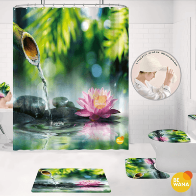 JUEGO BAÑO CASATEX 7 PIEZAS CELESTE LUJOSO DECORATIVO