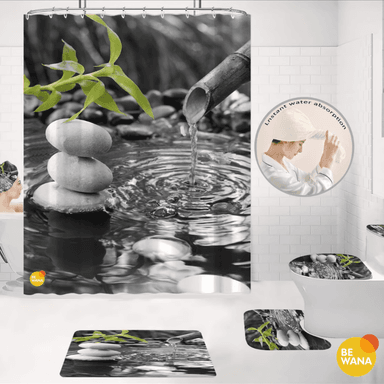 JUEGO BAÑO CASATEX 7 PIEZAS GRIS LUJOSO DECORATIVO