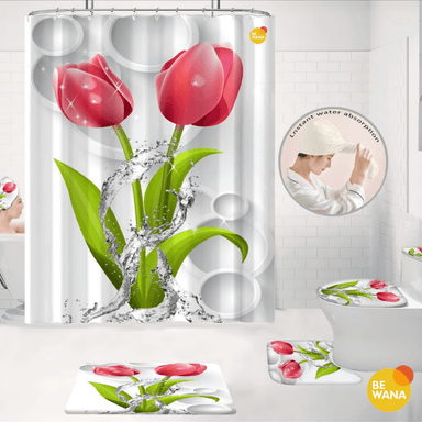 JUEGO BAÑO CASATEX 7 PIEZAS BLANCO LUJOSO DECORATIVO