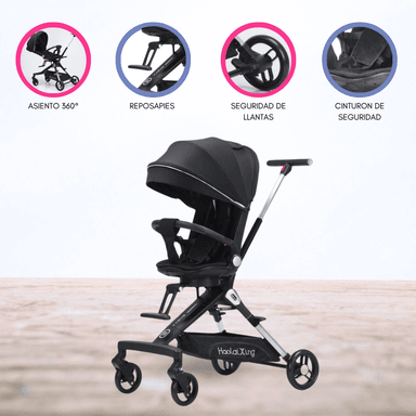 COCHE TRAVEL SYSTEM CUZKA MATTERNO NEGRO DEPORTIVO BEBES