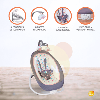 SILLA NIDO CUZKA SEDIA ROSADO VIBRADORA PLEGABLE