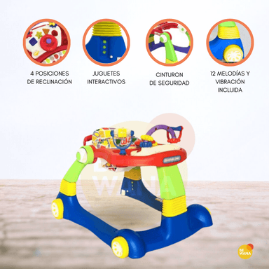 ANDADOR CUZKA WALKER PRO CAMINADOR 3 EN 1 RED