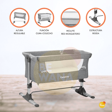 CUNA COLECHO CUZKA MADISON GRIS BEBÉ