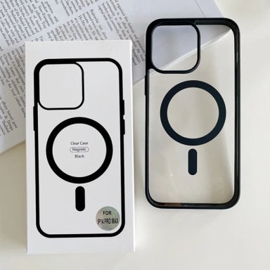 CASE IPHONE 15 PRO CLEAR MAGNETIC NEGRO - 3