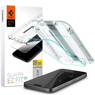 PROTECTOR DE PANTALLA SPIGEN IPHONE MICA GLAS TR EZ FIT 15 PRO MAX - 1