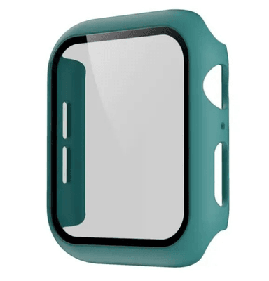 PROTECTOR DE PANTALLA APPLE BUMPER VIDRIO INCORPORADO WATCH 45MM VERDE PINO - 1
