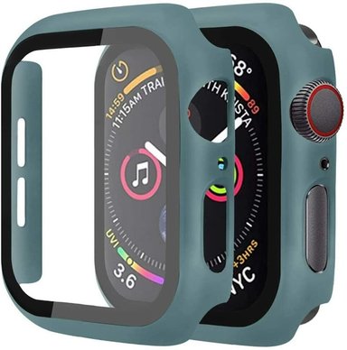 PROTECTOR DE PANTALLA APPLE BUMPER VIDRIO INCORPORADO WATCH 45MM VERDE PINO - 2