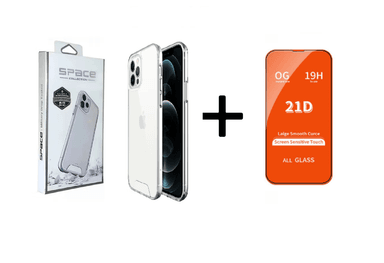 CASE IPHONE 12 PRO MAX SPACE + VIDRIO TEMPLADO - 1