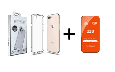CASE IPHONE 7 PLUS SPACE + VIDRIO TEMPLADO - 1