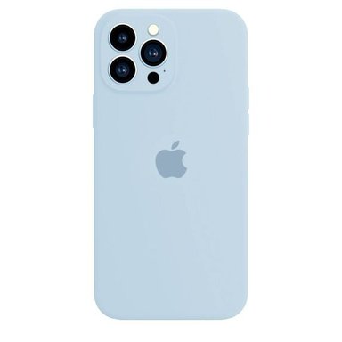 CASE IPHONE 15 PRO MAX AZUL CIELO SILICON + VIDRIO TEMPLADO - 2