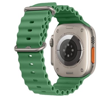 CORREA PARA APPLE WATCH 44 MM SILICONA CORRUGADA VERDE - 2