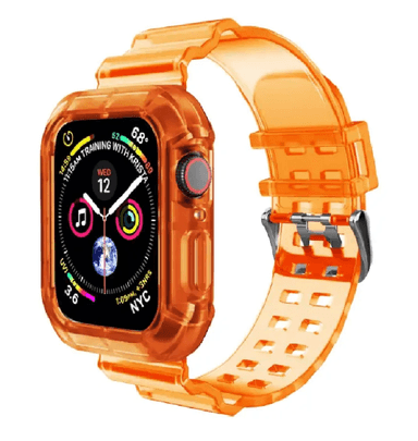 CORREAS COMPLETAS TPU PARA APPLE WATCH 49 MM NARANJA - 1