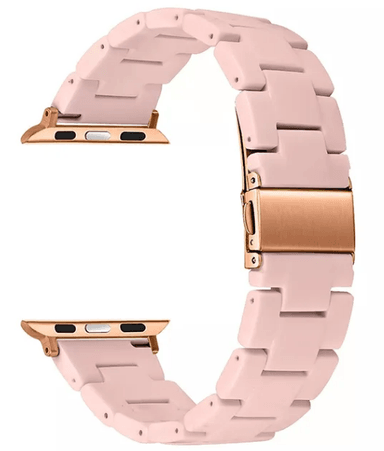 CORREA PARA APPLE WATCH 49 MM ESLABÓN DE ACRÍLICO ROSADO - 1