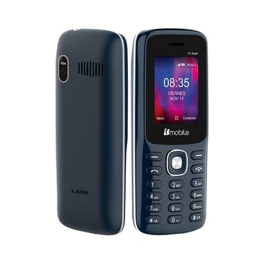 CELULAR BMOBILE BY LAVA A1 SUPER 2G 1.8' AZUL PLATA - 1