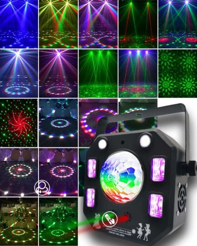 LUCES LED INNOVA LEDS EFECTO 4 EN 1 CON UV PARA FIESTA DISCOTECA