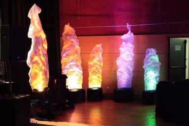 FLAMA LUCES LED INNOVA LEDS DE TELA HASTA 1.80 MT DMX PARA DECORACION Y EVENTOS