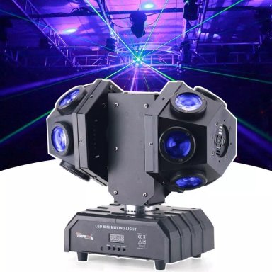 CABEZA MOVIL INNOVA LEDS DOBLE DE DOS BOLA CON RODILLO LED 12X10W DMX DJ