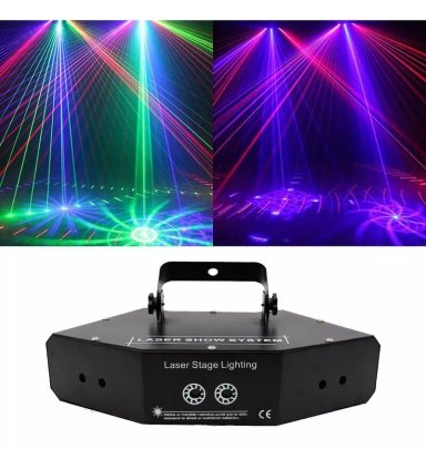 LUZ LASER INNOVA LEDS BARRA RITMICA DE 6 OJOS DMX BAISUN