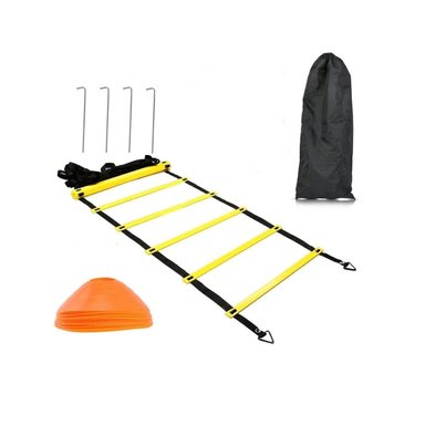 ESCALERA AGILIDAD COORDINACIÓN 12 PASOS, 10 CONOS