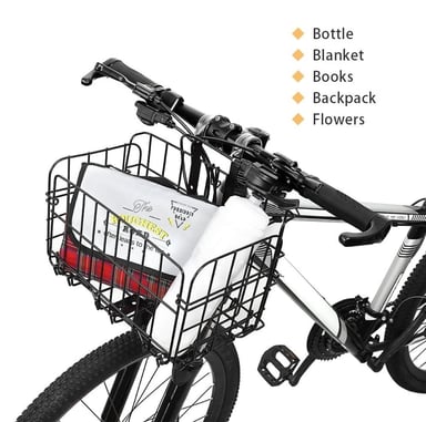 CANASTA EL CICLISTA URBANO CAN-PL12 ACERO PLEGABLE BICICLETA O SCOOTER - 2