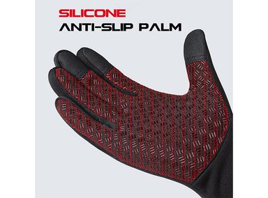 GUANTES NEGRO DEPORTIVO TACTIL IMPERMEABLE TERMICO CICLISMO MOTO TREKKING - 5