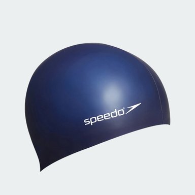 GORRAS SWIMMING UNISEX SPEEDO GORRO PLAIN FLAT SILICONE AZUL MARINO UNU