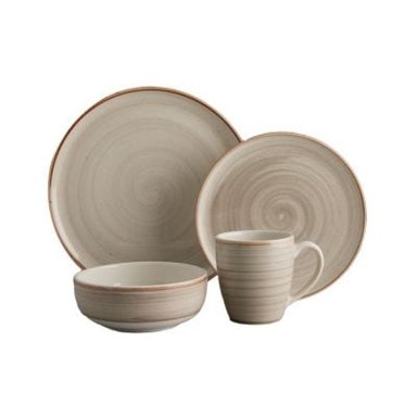 JUEGO DE VAJILLAS CAOBA GRIS 16 PIEZAS - CORONA