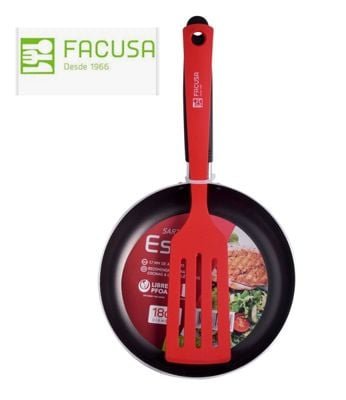 SARTENES FACUSA ROJA 24 CM ESPATULA