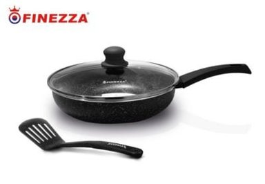 SARTEN FINEZZA ROCA VOLCANICA C/TAPA 24 CM P/ INDUCCION