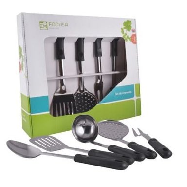 JUEGO DE UTENSILIOS FACUSA ACERO INOXIDABLE