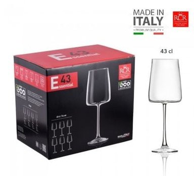 PACK 6 COPAS RCR ITALIA TRANSPARENTE VINO 43CL
