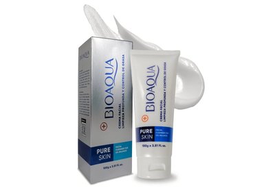 CREMA FACIAL BIO AQUA LIMPIADOR ACNE BIOAQUA PURE SKIN ANTI IMPERFECCIONES 100 GR - 1