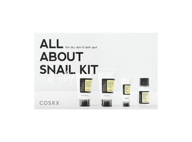 COSRX ALL ABOUT SNAIL KIT 4 STEP - CLEANSING + ESENCIA ADVANCE 96 + CREMA 92 + PEPTIPE EYE - 1