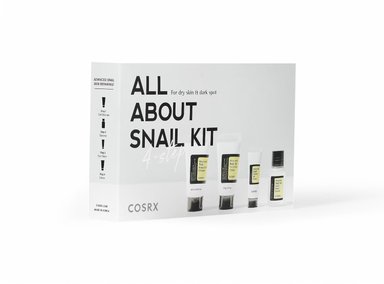 COSRX ALL ABOUT SNAIL KIT 4 STEP - CLEANSING + ESENCIA ADVANCE 96 + CREMA 92 + PEPTIPE EYE - 2