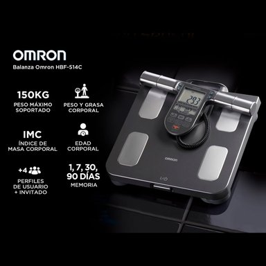 BALANZA OMRON HBF-514 CON SENSOR DE CUERPO COMPLETO - 5