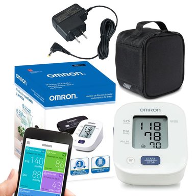 TENSIOMETRO OMRON HEM-7142 + MALETIN APP CELULAR ADAPTA 220V