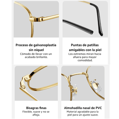 LENTES PARA COMPUTADORA ANTI RAYOS AZUL XIAOMI - DORADO - 5